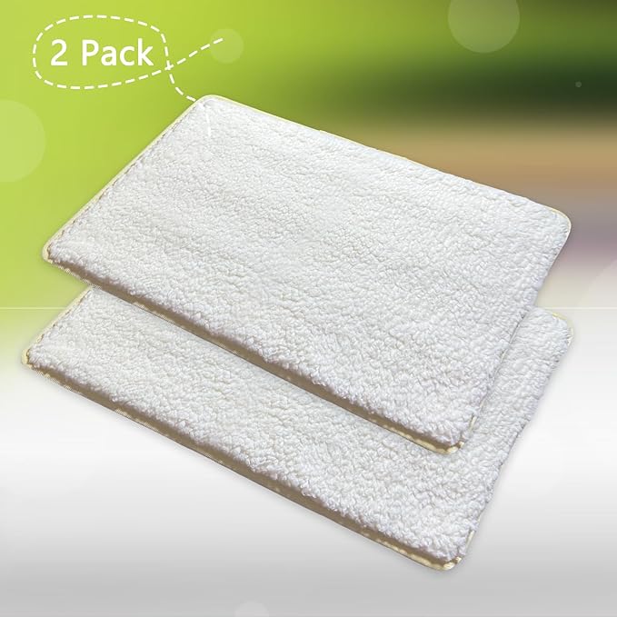 Replacement Pad for Dog Carrier Cat Carrier Pet Carrier, Plush and Rattan Mats, Double-Sided, Dog Bed Mat Crate Mat Kennel Pad 2-Pack 20" * 13"