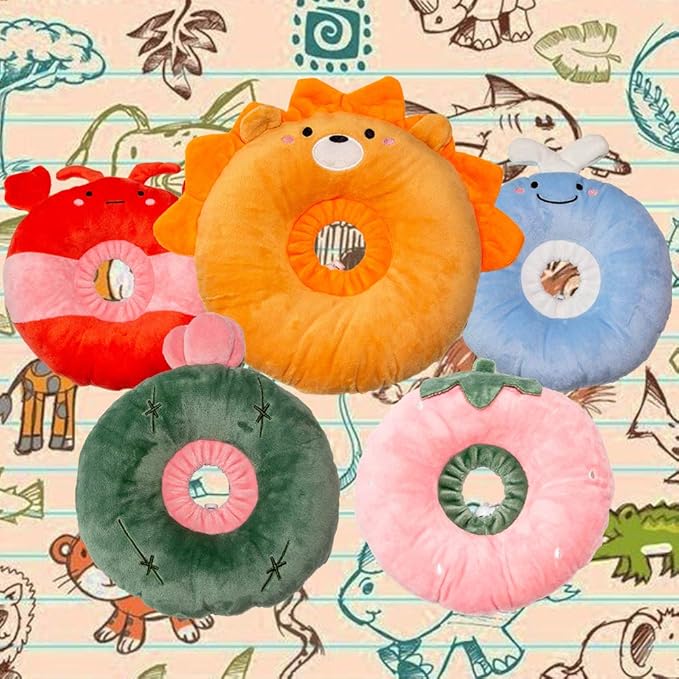 Adjustable Cat Recovery Collar Soft,Cute Pet E-Collar Neck Cone After Surgery Wound Healing Protective Cone Fit for Kitties, Small Dogs(ELC05-strawberry-l)