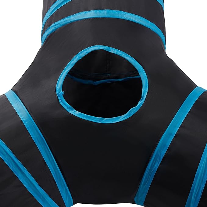 Cat Tunnels for Indoor Cats 3 Way Play Toy Kitty Tunnel Peek Hole Toy with Ball for Cat Tube Fun for Rabbits Kittens and Dogs