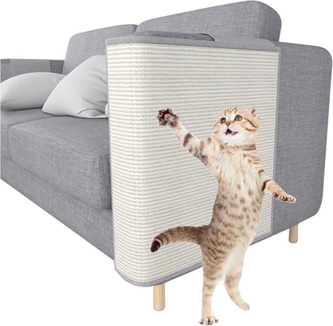 Cat Scratcher Couch- Natural Sisal Furniture Protection from Cats - Corner cat Scratcher for Couch,Chair,Sofa - Easy Installation