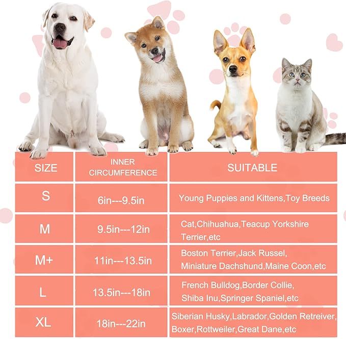 Inflatable Dog Cone Collar with Enhanced Anti-Licking, Soft Neck Donut for Dogs Cats, Recovery Pet Cone Collar After Surgery for Large Medium Small Dogs (Donut Pink2, Medium)