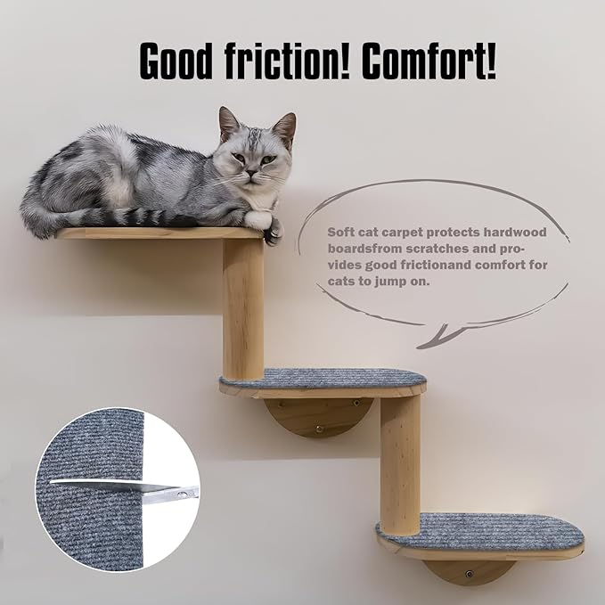 Cat Scratching Mat,Cat Scratch Furniture Protector, Trimmable Self-Adhesive Couch Protector,Carpet Replacement for Tree Shelves, Sofa and Scratching Post(40"x15.8",Light Gray)