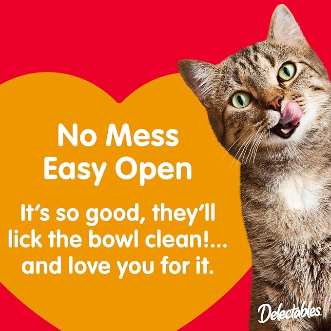 Hartz Delectables Bisque Lickable Wet Cat Treats for Senior Cats, Senior Variety 12 Countt