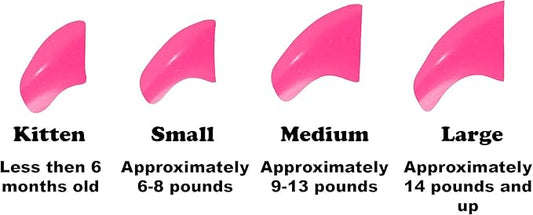 40 Pack Soft Nail Caps for Cat Claws HOT Pink Kitten