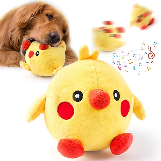 Dog Toys, 2025 lnteractive Dog Toys Moving Dog Toy Rechargeable Active Moving Pet Plush Toy Keep Pets Busy, Puppy Toys Talking Jumping Music Ball for Small Medium Large Breed
