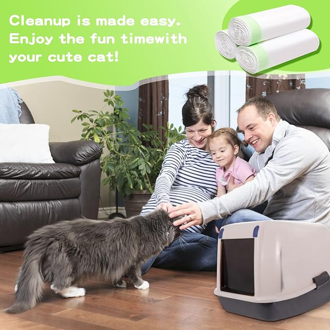 Litter Box Liners Large, Jumbo Drawstring Cat Litter Bags, Extra Thick Litter Pan Liners Heavy Duty, 36"x16",30 Count