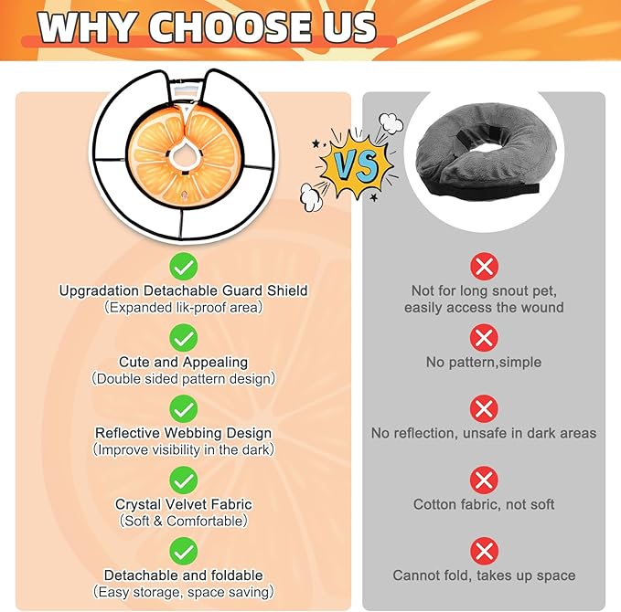 KOOLTAIL Inflatable Dog Cone Collar, Protective Dog Recovery E Collar for Medium Large Dogs After Surgery, Soft Adjustable Dog Neck Donut Cone with Enhanced Anti-Licking Does Not Impede Vision, M+