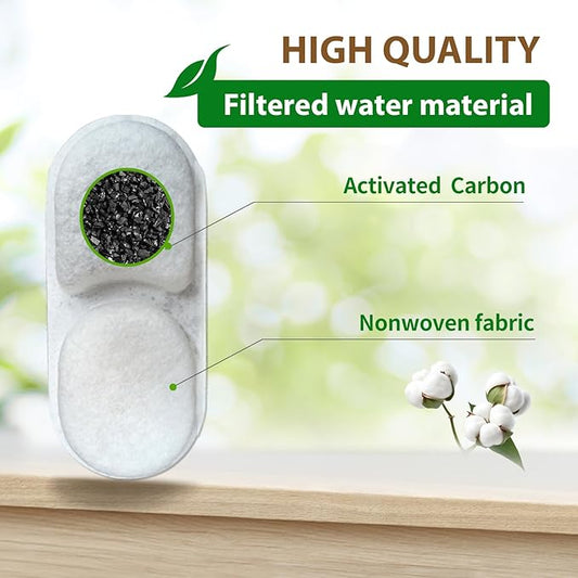 Cat Water Fountain Filters, APAUK 8 Pack Replacement Filters & Sponges,Only Applicable to APFSS-3201