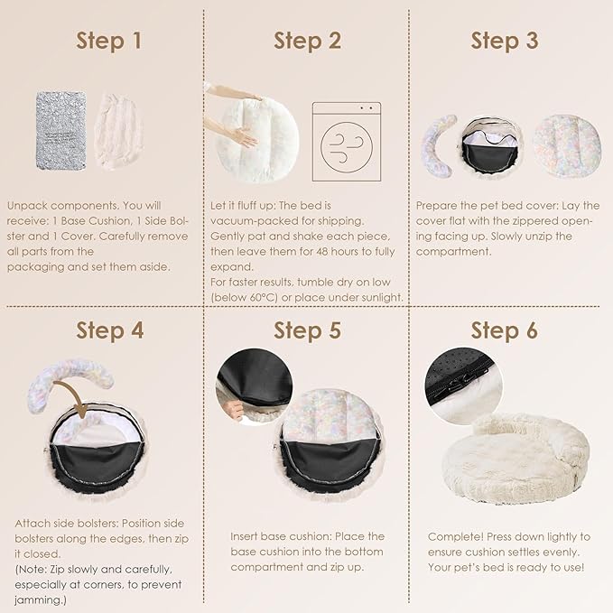 EHEYCIGA Extra Small Dog Bed and Cat Couch for Puppy and Kitten - Fluffy Faux Rabbit Fur Pet Sofa with Washable Removable Cover, Waterproof and Non-Slip, 20 Inch Grey