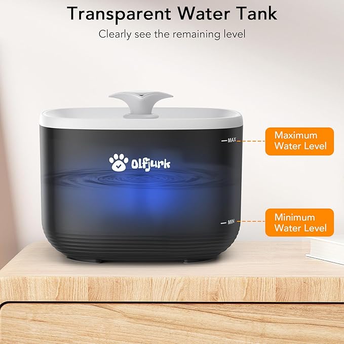 101.4oz/3L Automatic Pet Fountain Cat Water Fountain Dog Water Dispenser with Replacement Filters for Cats, Dogs, Multiple Pets