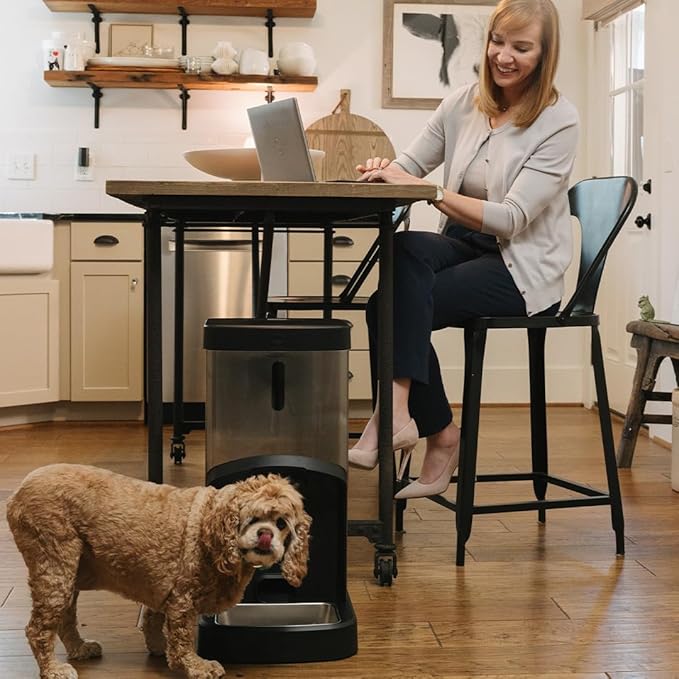 SMARTFeeder SPSF17-SS Large Capacity Automatic Dog Feeder – Stainless Steel Food Dispenser with WiFi App, Scheduled Feedings, Portion Control, HD Camera, Speaker & Microphone