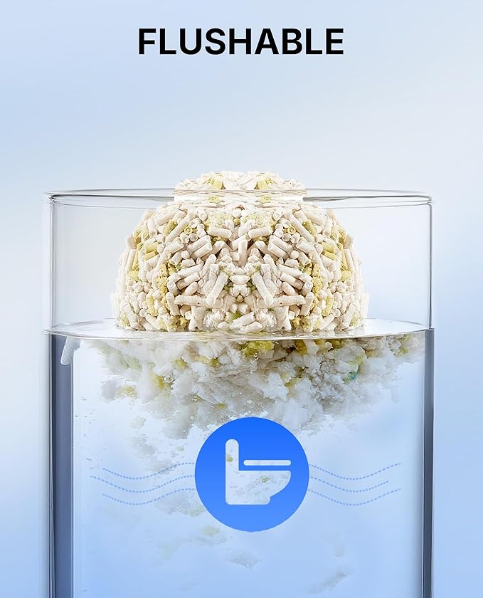 PETKIT 2025 New Urine Monitor Litter, pH Detection Tofu Litter, Superior Clumping 100% Natural Ingredients Plant Cat Litter, Dust-Free and Odor Control, Non-Sticky, Easy Scooping (5.2lb×1bag)