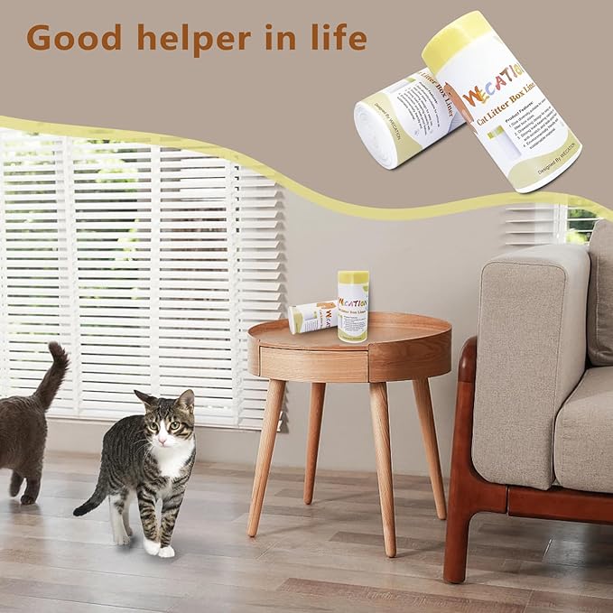 60 Count Cat Litter Box Liners, Only Compatible with Neakasa and PetPivot Self-cleaning Cat Litter Box