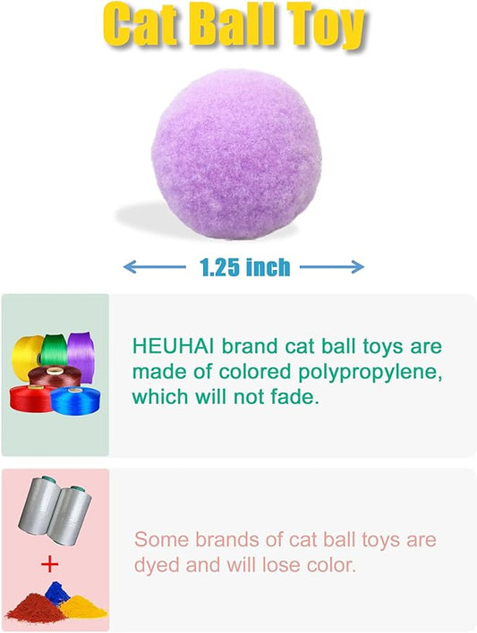 40-Pack Cat Balls – Fun Interactive Toys for Indoor Cats & Kittens (Basic Cat Toy Set)