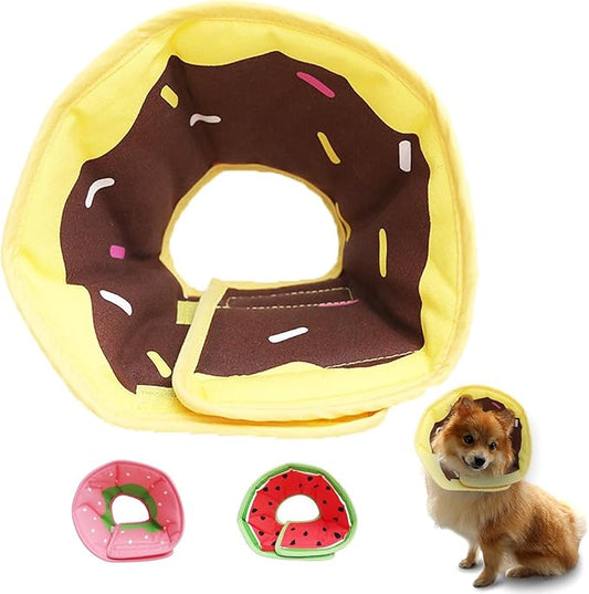 Soft Dog Cone, Lightweight Elizabethan Collar for Dogs, Adjustable Soft Cones for Dogs/Cats to Stop Licking After Surgery, Cute Donut Cone of Shame Alternatives for Pets (Small)