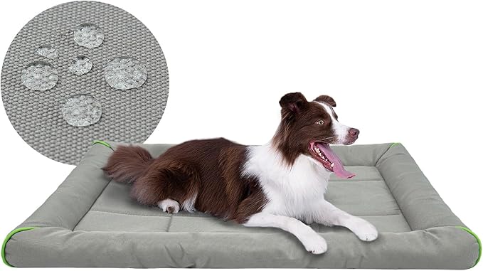 Miguel Oxford 900D Outdoor Waterproof Dog Bed for Metal Dog Crates Water-Resistant All Weather Pet Mat Durable Easy Wipe Clean Travel Indoor Outdoor Puppy Cat Crate Bed 40inch, Gray