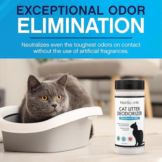 NonScents Odor Control Cat Litter Deodorizer - Professional Strength Odor Neutralizer, 16oz