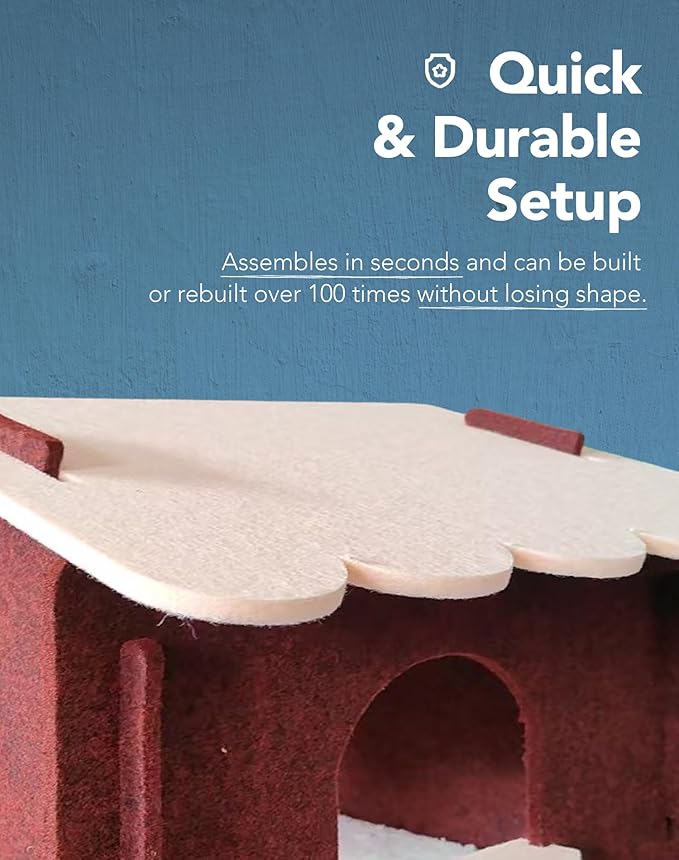 Lukamoo® Cute Cat House (Vanilla Mocha, Large)