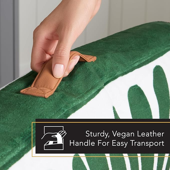 TOWN & COUNTRY LUXE CuddleTown Matisse Everwash® Pillow Pet Bed, Water Repellent Floor Pillow, Machine Washable Cover, Soft & Calming, Green, Medium 36"x28"x4"