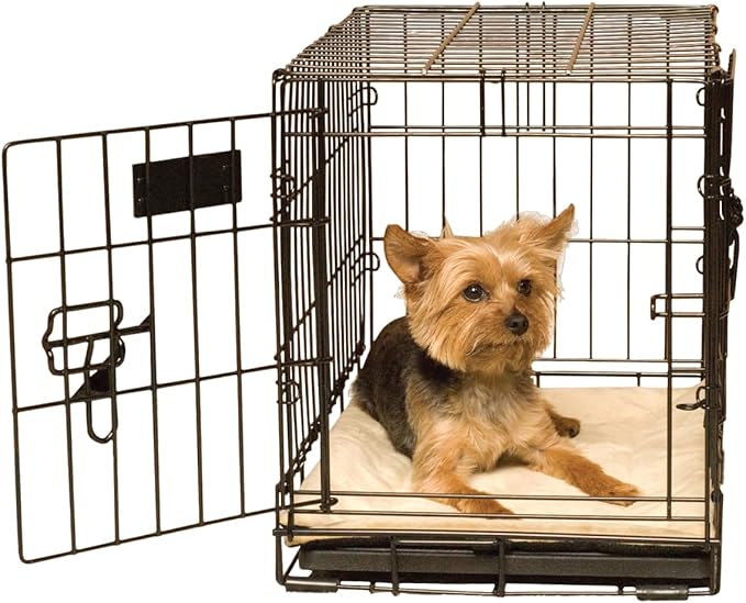 K&H Pet Products Self-Warming Crate Pad, Warming Dog Crate Bed, Machine Washable Dog Crate Mat, Tan X-Small 14 X 22 Inches