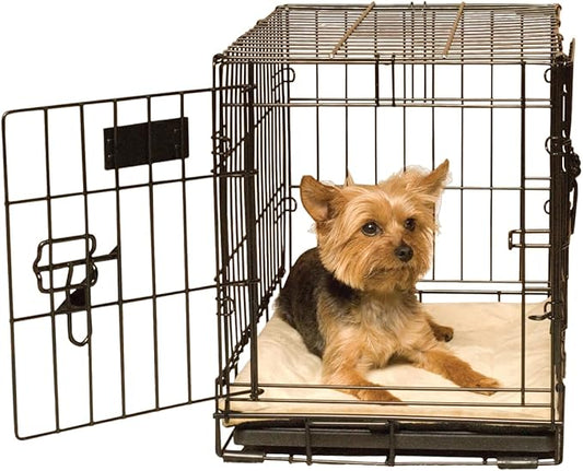 K&H Pet Products Self-Warming Crate Pad, Warming Dog Crate Bed, Machine Washable Dog Crate Mat, Tan X-Small 14 X 22 Inches