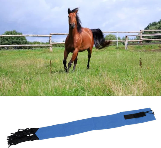 GLOGLOW Horse Tail Bag, Design Horse Tail Guard with Fringe for Keep Tail and Protected (Blue)