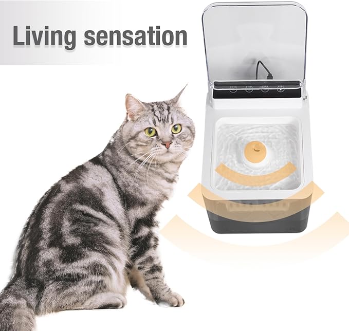 Automatic Cat Water Fountain Cordless:3L/102oz Cat Dispenser for Drinking-Pet Water Fountain Indoor-Pet Feeding & Water Supplies with Motion Sensor, Ultra Quiet Pump, BPA-Free, Black