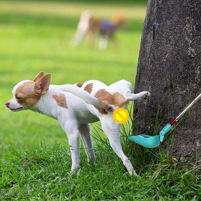 QMARK Telescopic Urine Collector, Reusable Dog Urine Sample Catcher, Cat Pee Stick for Veterinary Supplies, with 2 Collection Cups (Rotatable)