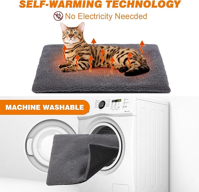 Rockever Outdoor Cat House, 2 Story Outdoor Houses for Feral Cats Wooden Outside Cat Shelter Weatherproof with Escape Door