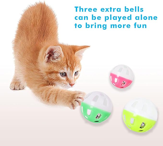 UPSKY Cat Toy Roller 3-Level Turntable Cat Toy Balls with Six Colorful Balls Interactive Kitten Fun Mental Physical Exercise Puzzle Toys