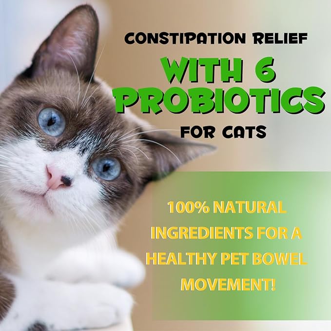 Cat Constipation Relief, Liquid Cat Laxative 60 ml, Cat Stool Softener Pet Herbal Supplements, Promotes Digestive Health, Roast Chicken Flavour, 2 fl oz