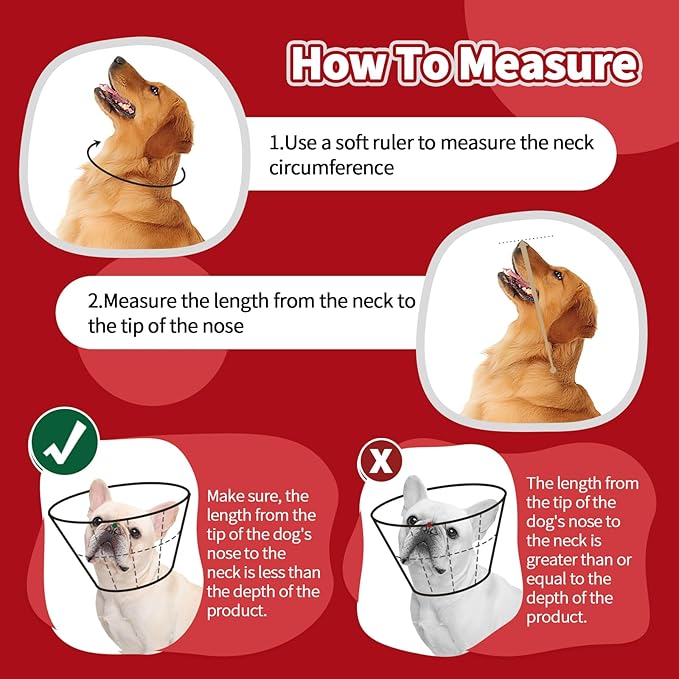 Dog Cone Collar Soft Cone for Medium Dogs After Surgery Adjustable Elizabethan Collar for Dogs to Stop Licking Wounds, Biting Stitches Professional Pet Recovery Cones E-Collar for Dog