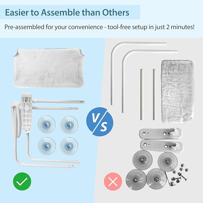 L&W BROS. Cat Window Perch Indoor Foldable Pat Hammock with 4 Updated Suction Cups Easy to Assemble Window Bed for Large (L 1Pc)