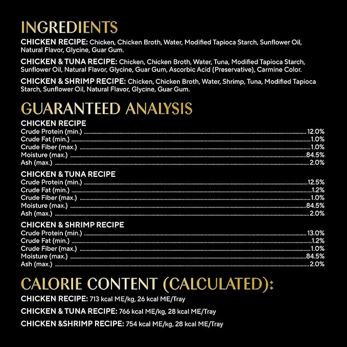 Sheba Selections Filets in Broth Adult Wet Cat Meal Complement Chicken, Tuna, or Shrimp Recipe, 1.3 oz. Cups, 24 Count
