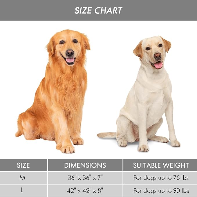 ClevaHome Orthopedic Dog Bed for Large Dogs, Dual Layer Water Repellent Round Pet Bed with Washable Cover Nonslip Bottom (Olive Branch)