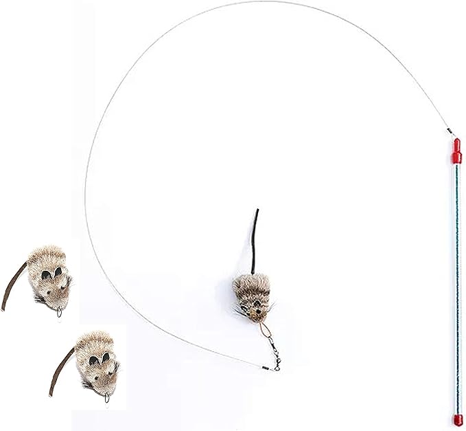 GoCat Cat Lures Catcher Cat Toy + 2 Refill Mouse