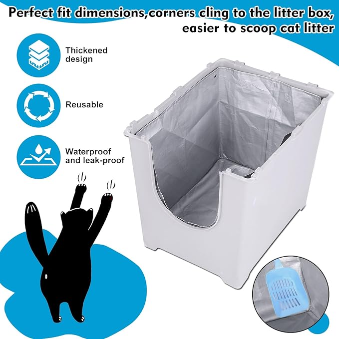 Liner F Compatible with Modkat Flip Litter Box - Reusable Liners for Flip Litter Box - Liner F for Cat Litter Box (2 Pack)