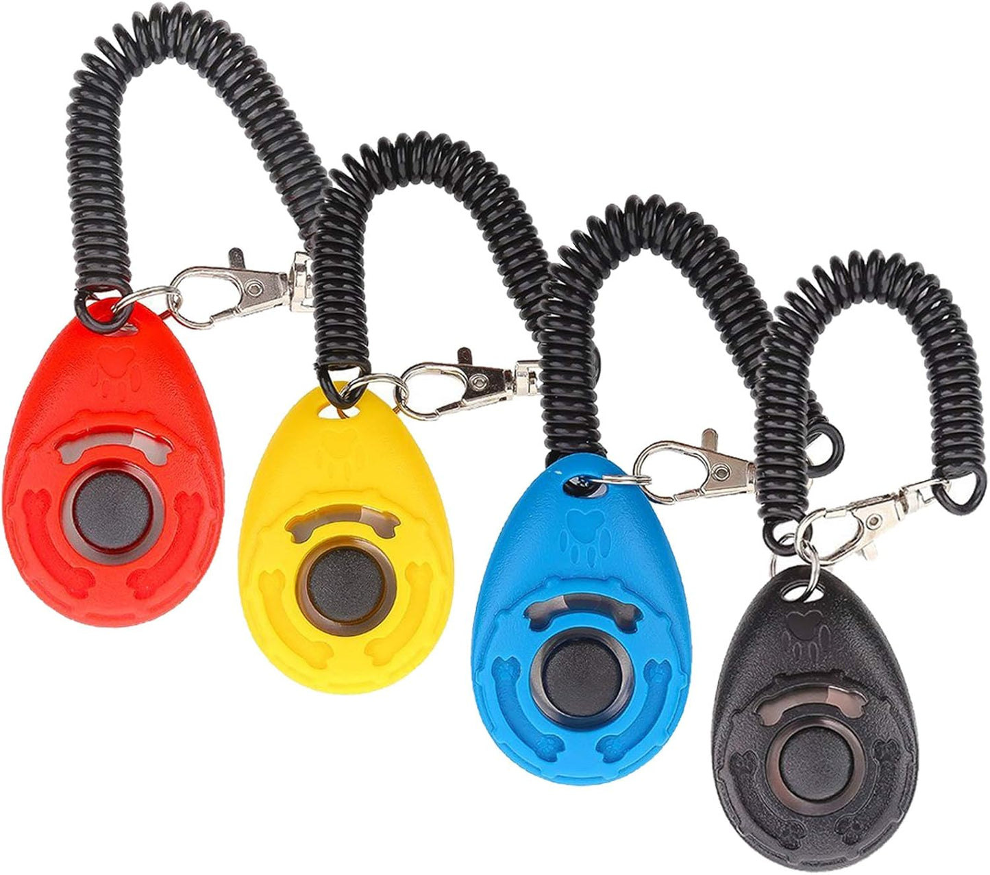 Clicker Training for Dogs, [4 Pcs, Multi-Color] Dog Clicker for Training, Clicker Dog Training with Wrist Strap, Clicker for Pets, Dog Clicker Perfect for Dog Cat Horse Behavioral Training