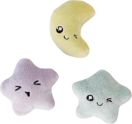 Catstages Toss 'N Twinkle Light-Up Cat Toys with Catnip & Crinkle, Multicolored, 3-Pack