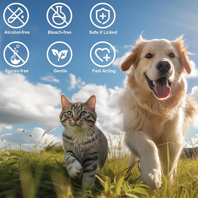 Pet Dental Finger Wipes for Dogs & Cats, 120 Count Dog Teeth Cleaning Dental Finger Wipes No-Rinse Cat & Dog Tooth Brushing Kit, Remove Plaque and Tartar & Freshens Breath (60 Count x2)