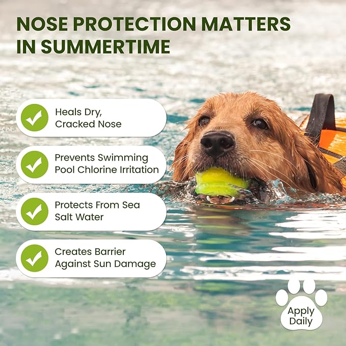 Lick-Safe Dog Paw & Nose Balm with Coconut Oil | All-Natural Paw Moisturizer & Cream for Dry, Cracked Pads & Snouts| Paw Wax & Soother, Nose Butter for Bulldogs| Horse Hoof Care (2.1 oz*2)