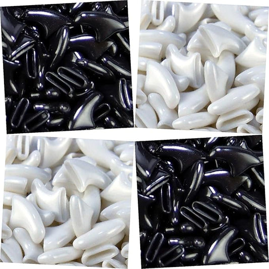 zetpo 80 pcs Cat Claw Covers | Cat Nail Caps | with Adhesives and Applicators (M, Black, White)