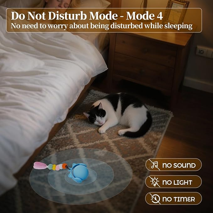 ORSDA Cat Toys for Indoor Cats, New Intelligent Voice Timing Touch Control Cats Ball, Simulate Mouse Sound Kitten Toy, Automatic Interactive Moving Cat Toy for All Ages