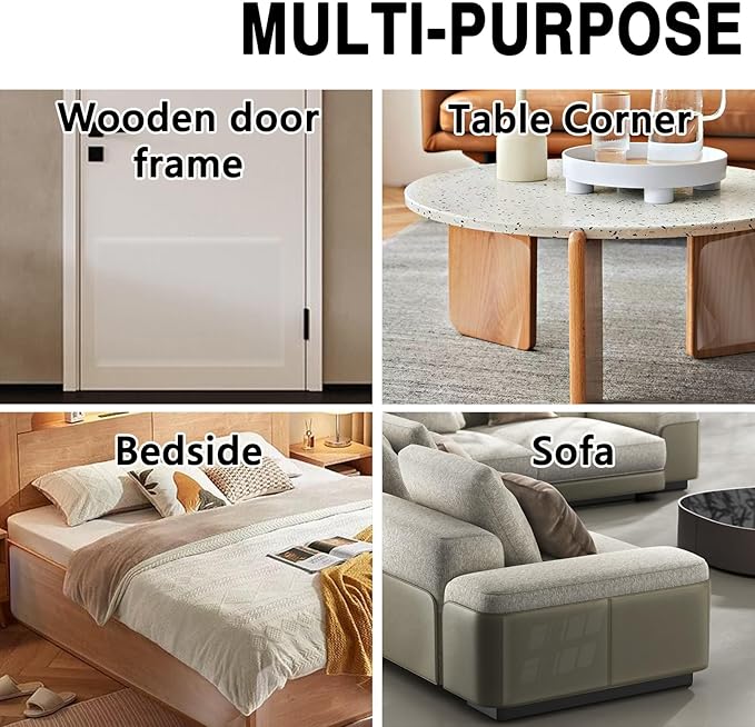 Anti Cat Scratch Furniture Protector, 2pcs 118 x 11.8in&7.9in Flexible Couch Corner Protector from Cat Claws，Single-Sided Sticky Couch Protectors, Cats Scratch Deterreent Tape (Transparent)