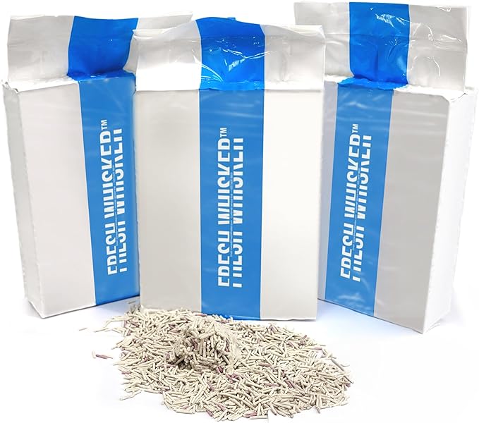 FreshWhisker Tofu Cat Litter, Ultimate Odor Control, Quick and Strong Clumping, Low Dust, Less Tracking, Less Cleanup, Longer Lasting Plant Based 5-in-1 Kitty Litter (Probiotic 16.5 LB Box)