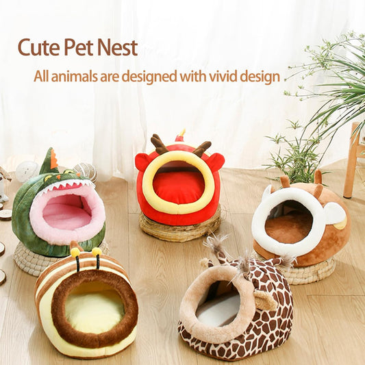 Guinea Pig Bed House & Hideout for Rat Bearded Dragon Hedgehog Ferret to Sleep and Hide, Guinea Pig Cage Accessories Habitat Décor (Large, 6.Christmas fire Dragon)