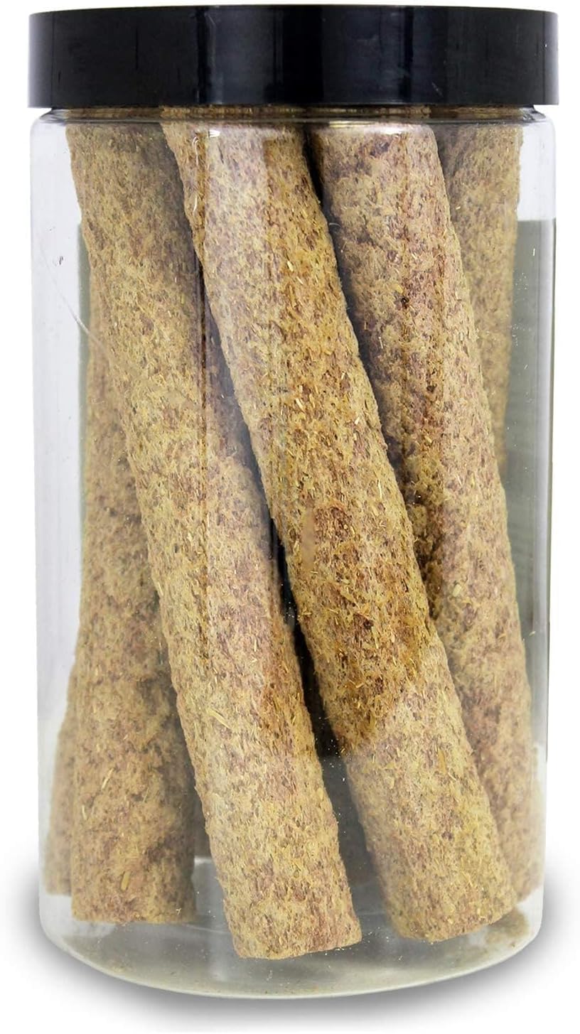 Apple & Oat Puff Sticks (6 oz.) - Healthy Natural High Fiber Chew Treat Made with Oat Hay - Rabbits, Guinea Pigs, Hamsters, Chinchillas, Degus, Prairie Dogs, Squirrels, Skunks, Opossums, Small Pets
