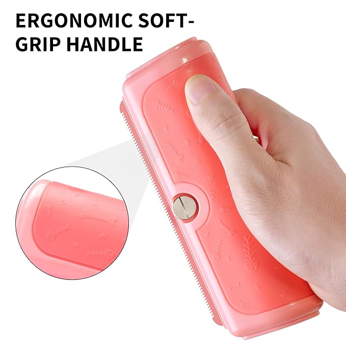 Deshedding Brush for Dogs, Cats, Horses & Rabbits – Professional Pet Grooming Comb,Removes Loose Fur & Undercoat,Gentle Stainless Steel Blade,Easy Clean Handle,Grooming cat brush