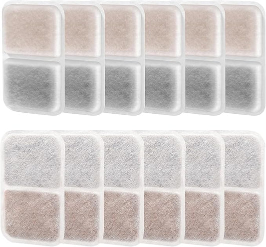 12 Pack airsift Litter Box Filters for Catit Airsift Jumbo/Regular/Smartsift Litter Box, Dual Action Filter to Keep Catit Litter Box Fresh Smell，Cat Litter Box Filters Pads Replacement