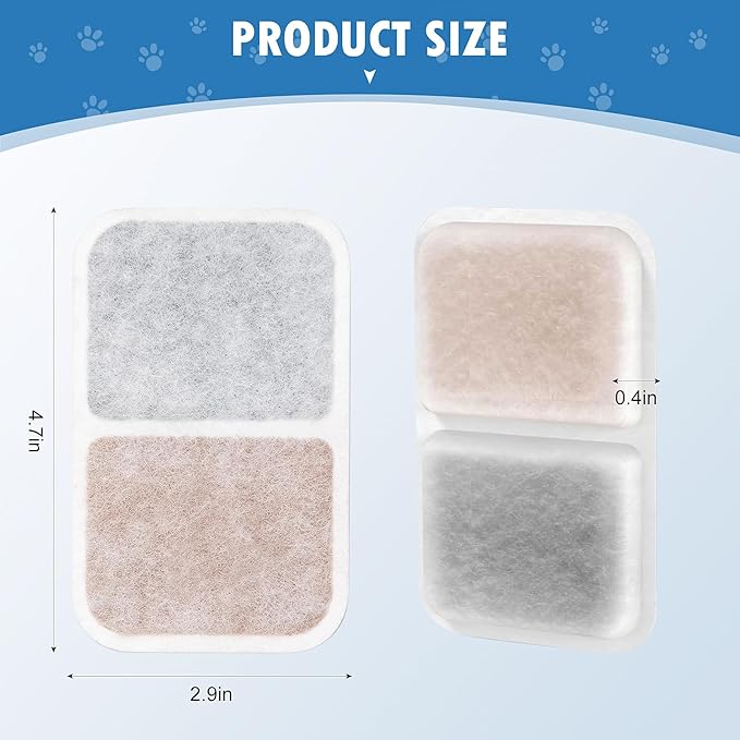 12 Pack airsift Litter Box Filters for Catit Airsift Jumbo/Regular/Smartsift Litter Box, Dual Action Filter to Keep Catit Litter Box Fresh Smell，Cat Litter Box Filters Pads Replacement